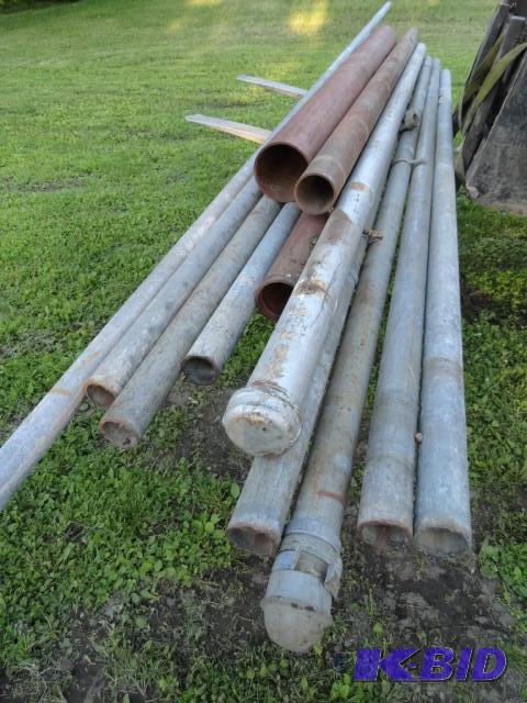 lot 6 image: Assortment of steel pipe including galvanized...
