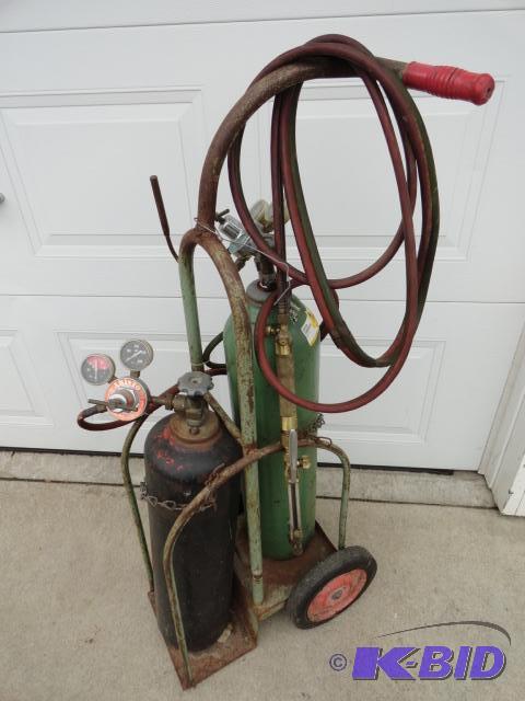 lot 80 image: Torch set on cart, Aristo gauges, Aristo 442C...