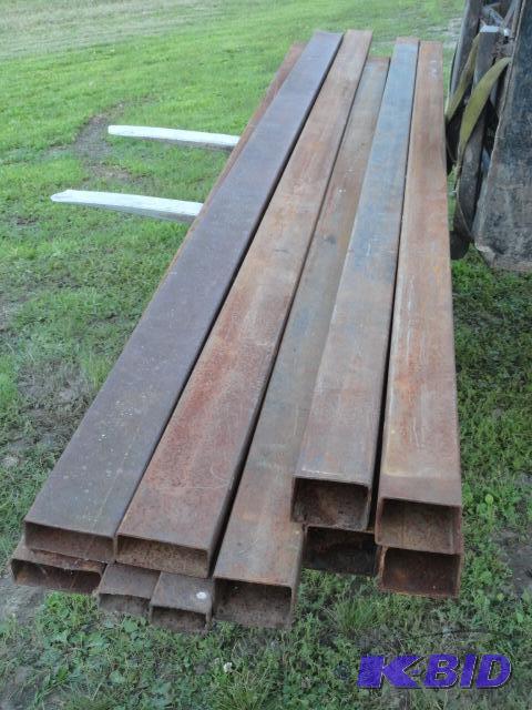 lot 9 image: Rectangle tubing (3) 2 x 5 x 12L, (3) 1 12...