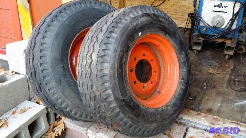 Pair of 1216.5 LT Tires on 8 bolt on 8 skid ...