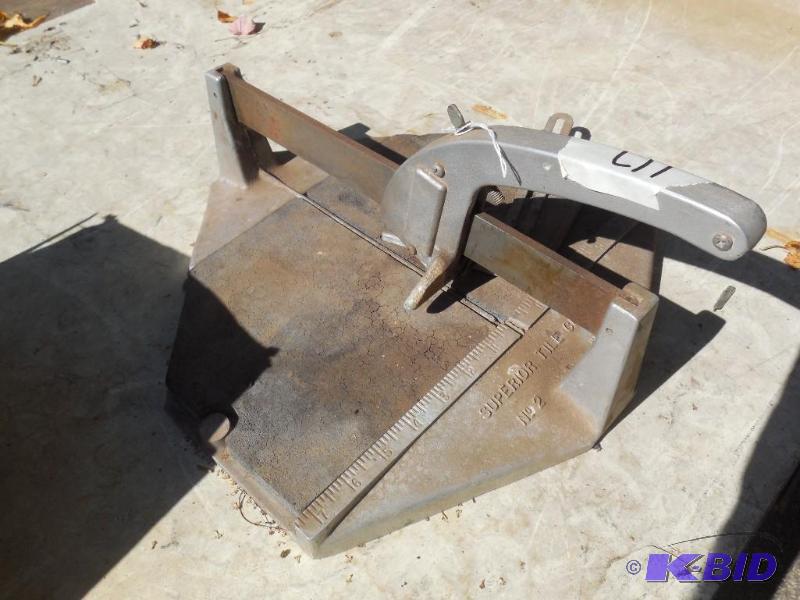 lot 117 image: Superior tile cutter...