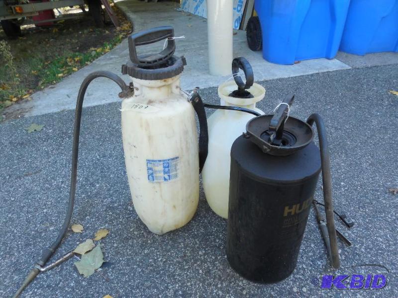 lot 150 image: 3 sprayer tanks...