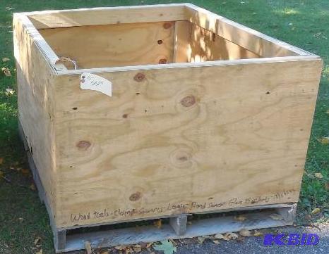 lot 188 image: Wood box built on pallet. 2 tall Great for s...