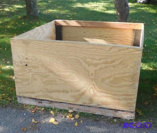 lot 189 image: Wood box built on pallet. 2 tall Great for s...