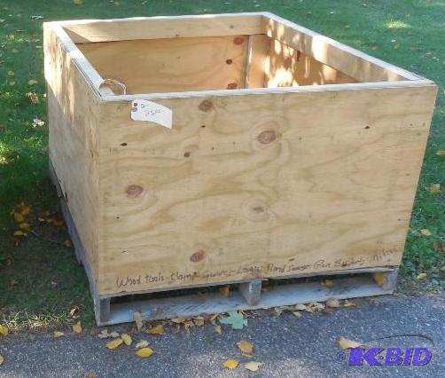 lot 190 image: Wood box built on pallet. 2 tall Great for s...