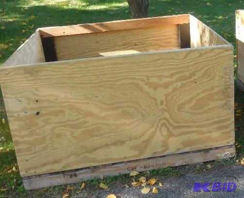 lot 191 image: Wood box built on pallet. 2 tall Great for s...