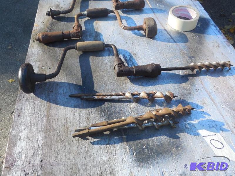 lot 24 image: Vintage Drills with bits...
