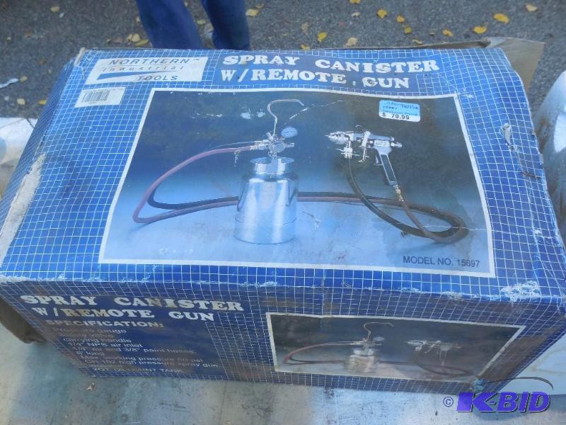 lot 63 image: Spray canister with remote gun...