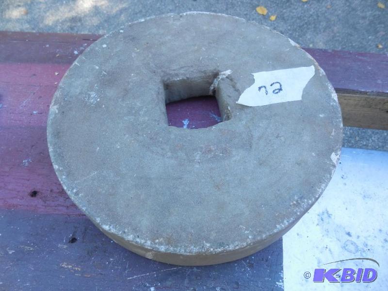 lot 72 image: Old grinder stone 10 x 2...