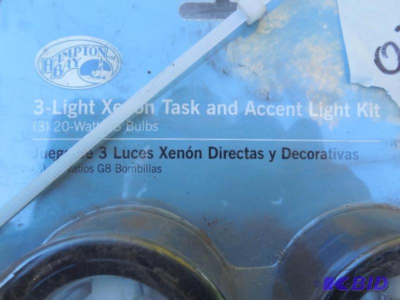 lot 83 image: Hampton Bay 3 Light Xenon Lighting kit New...