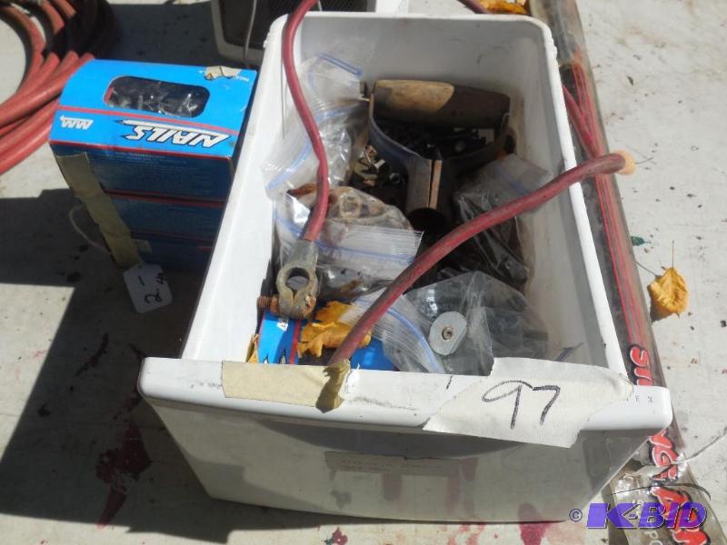 lot 97 image: Titan electric heater and also includes Nails...