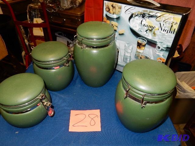 Canisters and Shot Glasses