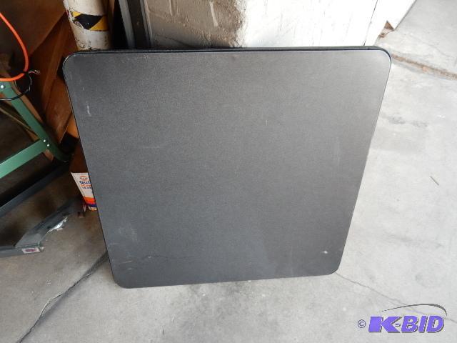 Square Metal card table.. Very sturdy.. Nice ...