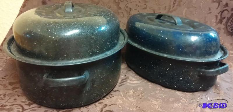 Lot of 2 Ceramic Roasters...