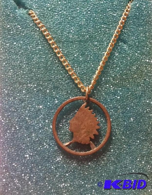 Vintage-Cut Out Coin Jewelry by Clines-Indian...
