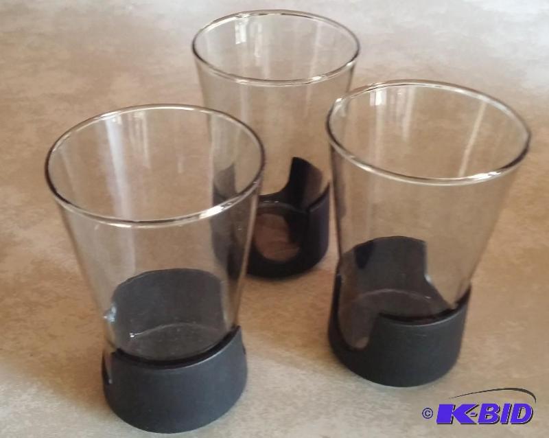 Vintage Glass Set Plastic Bases...