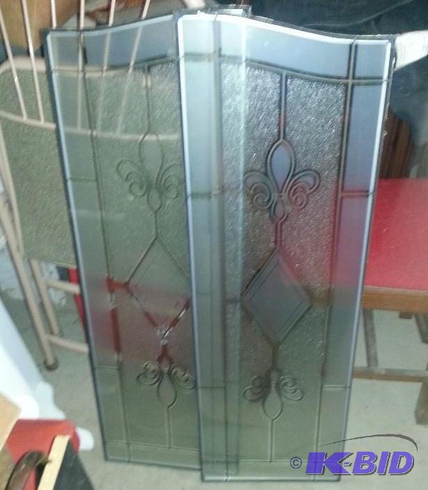 Vintage leaded glass cupboard door...