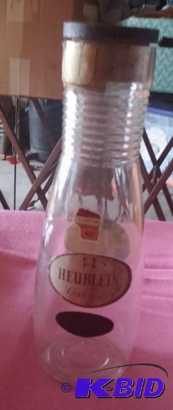Vintage Heublein Bottle with Cork and Ribbed ...