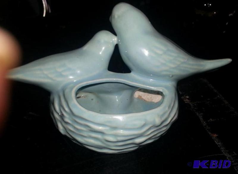 Small Vintage Birds Flower Pot...
