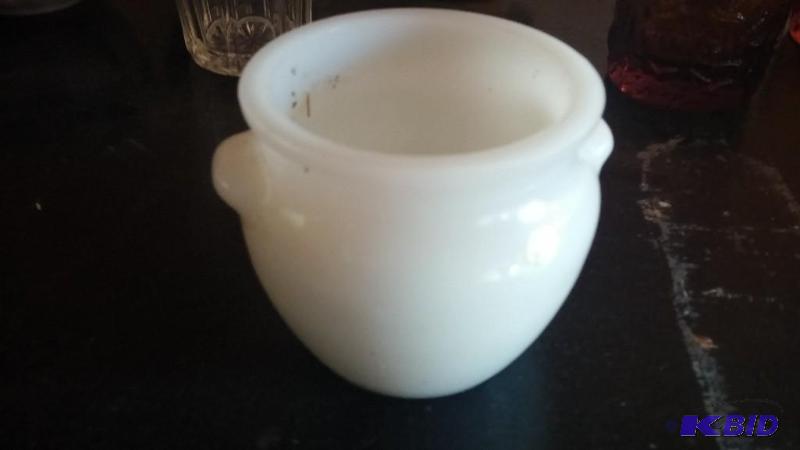 Milk glass Duchess cheese crock jar New York...