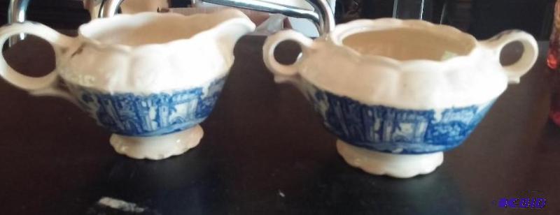 Vintage Old English Staffordshire Ware Old Bl...
