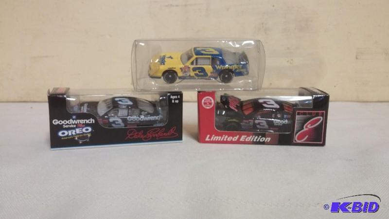 LOT OF 3 164 SCALE CARS DALE EARNHARDT WRAN...