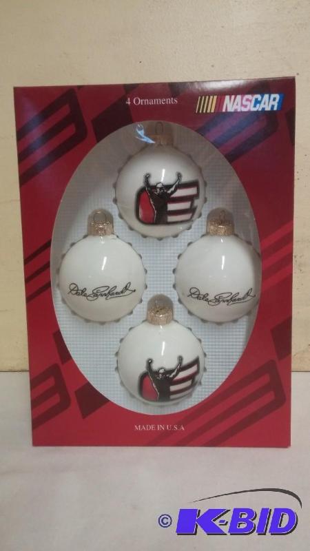 4 DALE EARNHARDT CHRISTMAS ORNAMENTS...