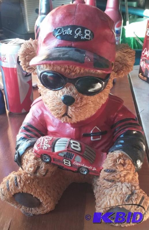 NASCAR Dale Ernhardt Jr #8 Teddy Bear Statue-...