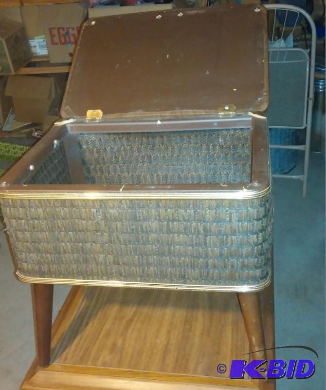 Wicker Sewing Basket on Legs...