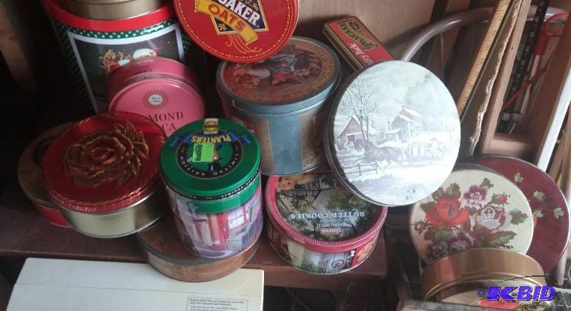 Large Lot of Metal Tins...