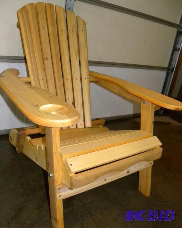 lot 26 image: Lot of 4 Adirondack Chairs with Pull Out Foot...