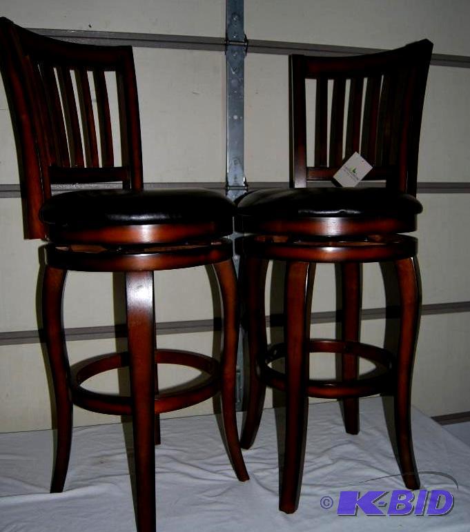 lot 39 image: Pair of Castle Creek Swivel Barstools, 29 s...
