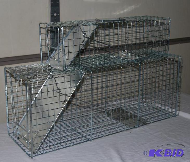 lot 45 image: Pair of Large and Small Live Animal Traps, ne...