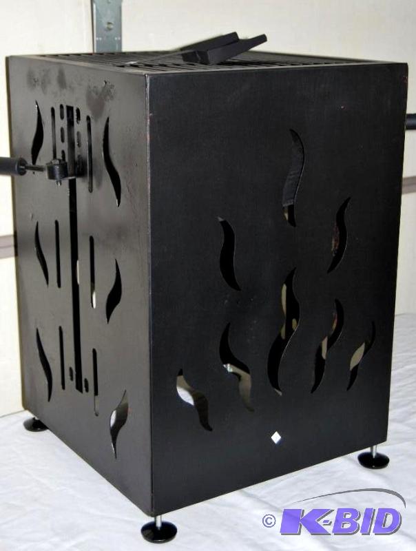 lot 47 image: Backyard Firepit & BBQ Grill, laser cut f...