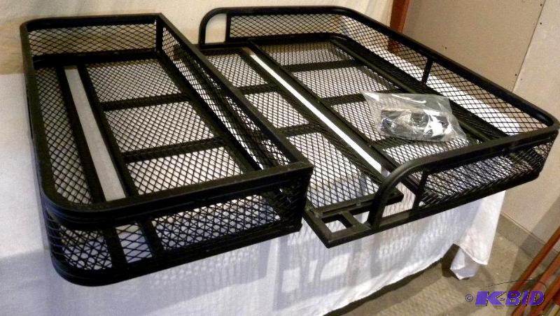 lot 55 image: ATV Front and Rear Basket Set, universal fit,...