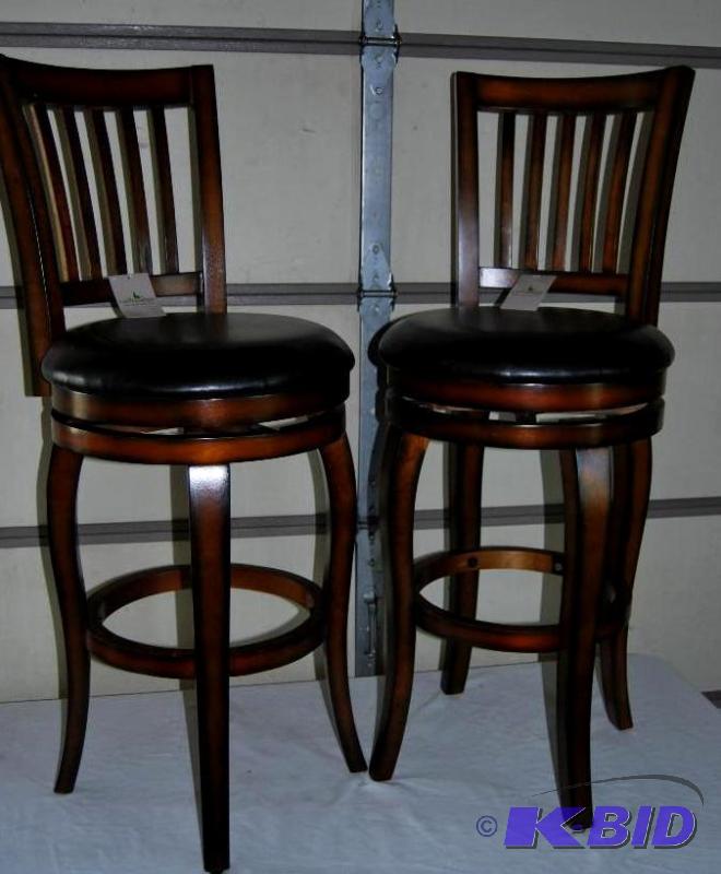 lot 61 image: Pair of Castle Creek Swivel Barstools, 29 s...
