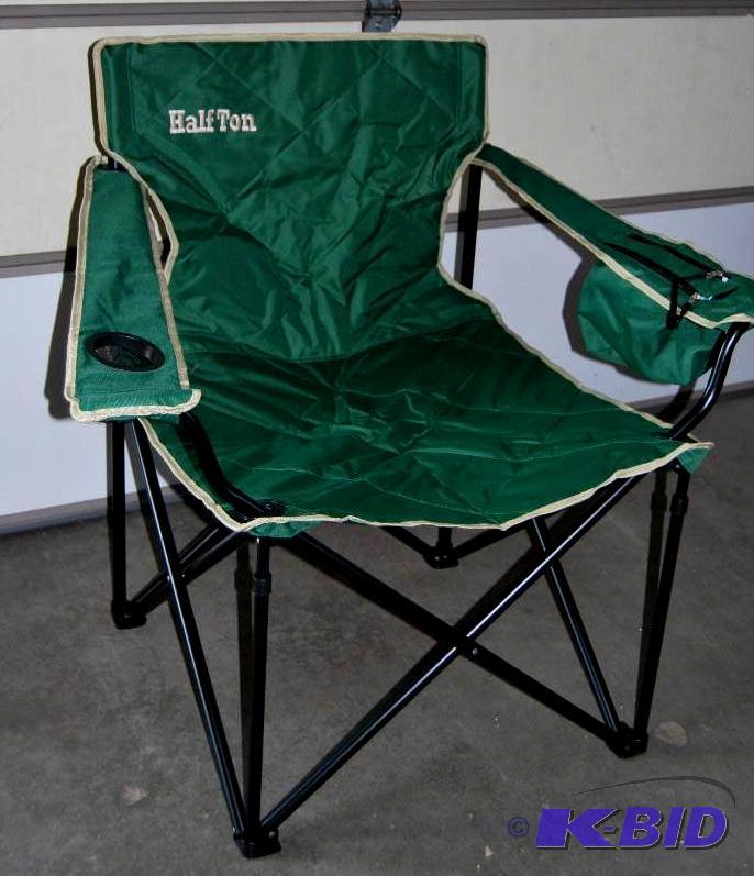 lot 67 image: Half Ton Foldable Camp Chair, oversized, padd...
