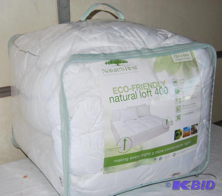 lot 70 image: Natural Loft 400 thread Count Bed, 3" th...