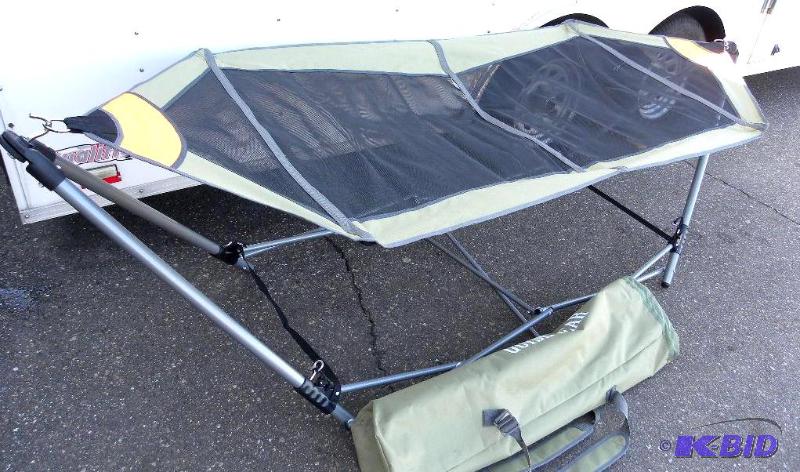 lot 74 image: Portable Folding Hammock, foldable, steel fra...