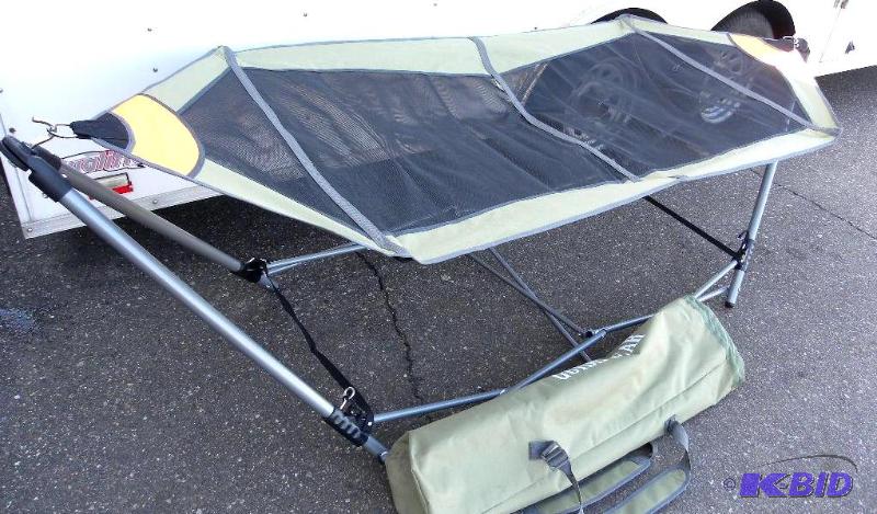 lot 75 image: Portable Folding Hammock, foldable, steel fra...