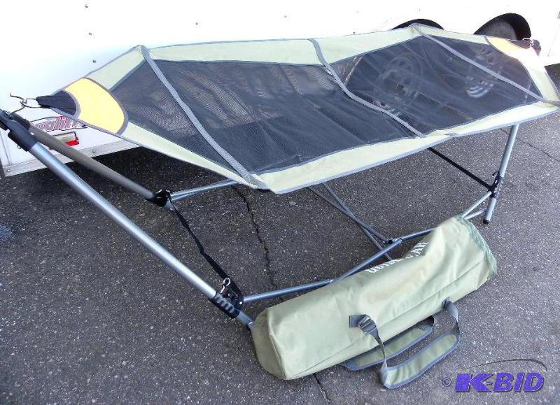 lot 77 image: Portable Folding Hammock, foldable, steel fra...
