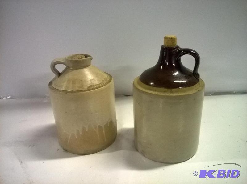 lot 23 image: 2 Ceramic Crock Jugs