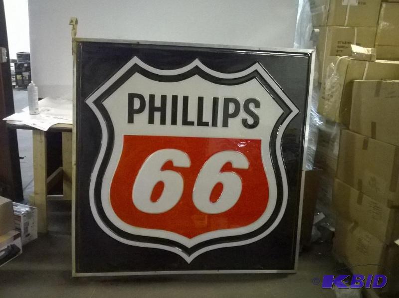 lot 4 image: 5ft Square Phillips 66 Sign