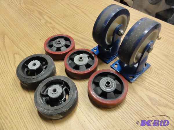 lot 5028 image: (7) Assorted Casters, 5" and 6" &nb...