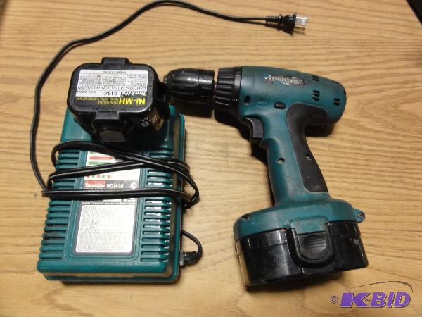 lot 5061 image: (1) Maktec 18V Drill, (1) Makita Model DC1439...