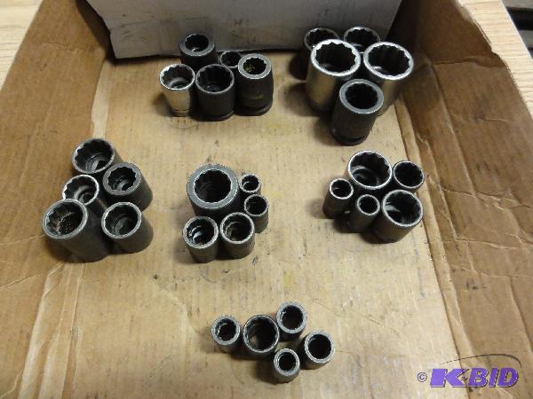lot 5114 image: (30) Assorted Impact Sockets, 12pt, 716"...
