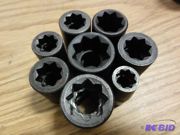 lot 5117 image: (8) 8pt Impact Sockets, 38" up to 34&q...
