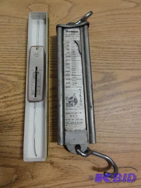 lot 5127 image: (2) Assorted Hanging Scales to Include (1) H...