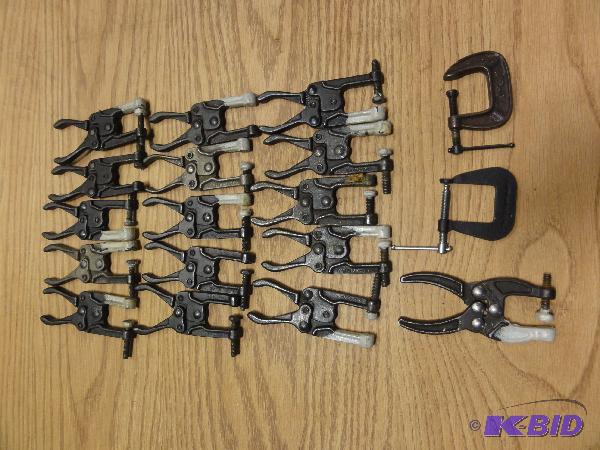 lot 5146 image: (18) Assorted Clamps, Knu-vise, Wilton Carr L...