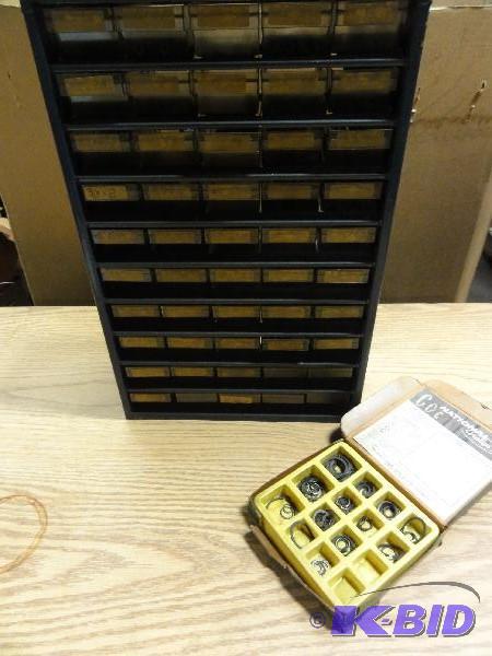 lot 5169 image: (50) Drawer Parts Bin with Assorted Machine B...